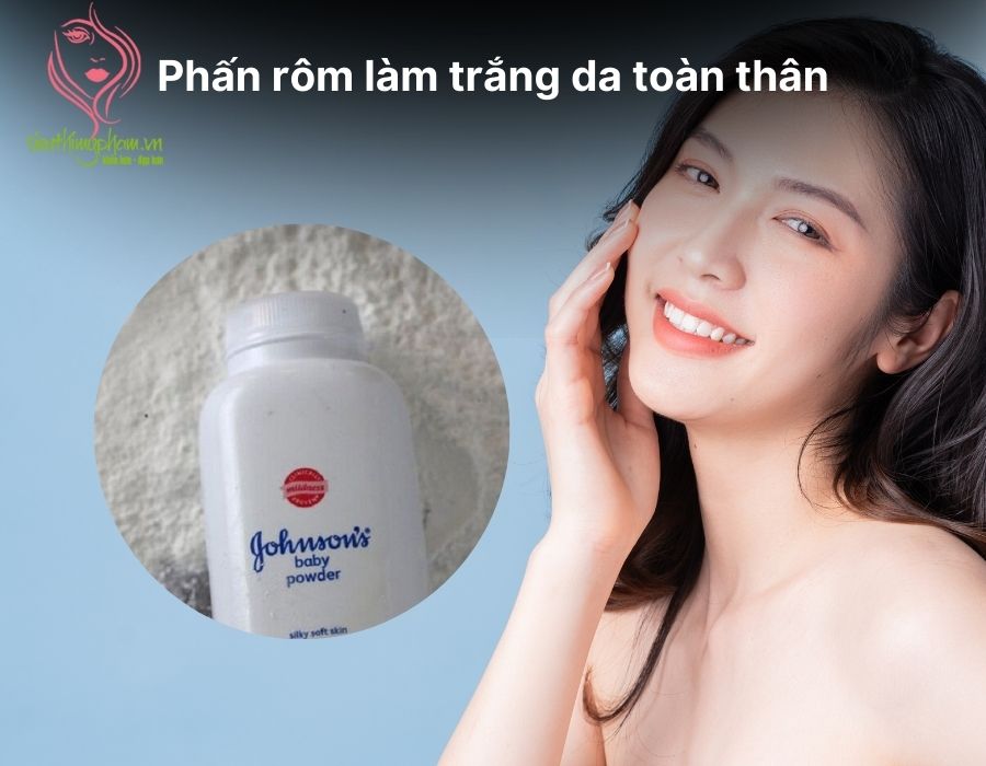 Cách dùng phấn rôm làm trắng da toàn thân an toàn nhất